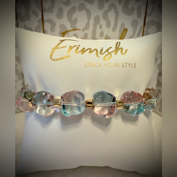 Erimish Jewelry - New ERIMISH Bracelet - Teal, Coral & Gold